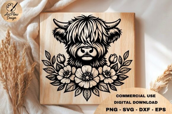 Download Highland Cow Floral SVG - Cow Collection