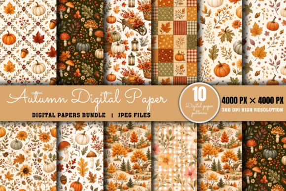 Download Fall Digital Paper Pack, Digital Paper - Fall digital paper pack Collection