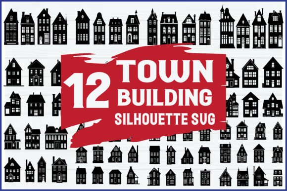 Download Town Building Silhouette SVG - Premium Resources