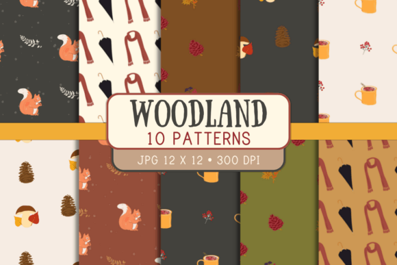 Download Woodland Fall Digital Paper Pack - Premium Resources