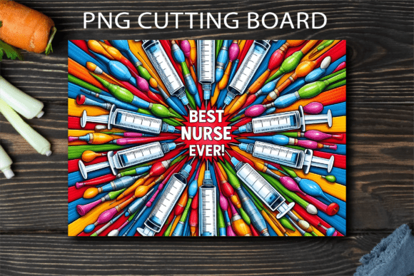 Download Nurse Love Wooden Pattern Cutting Board - Cutting Collection