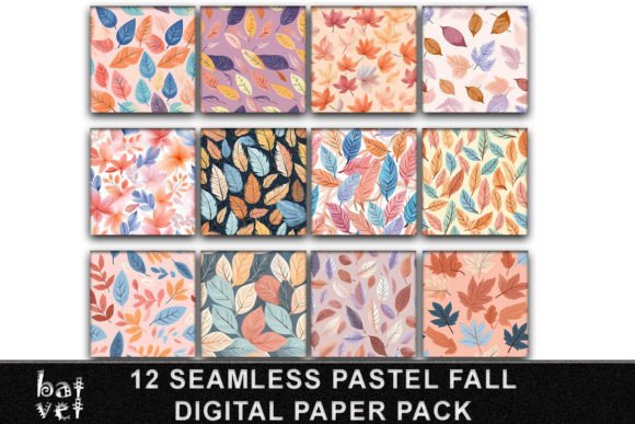 Download Fall Digital Paper Pack | Leaf Pattern - Fall digital paper pack Collection