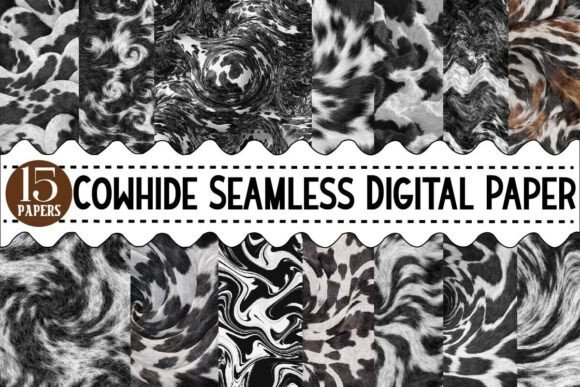 Download Cowhide Seamless Digital Paper Bundle - Cow Collection