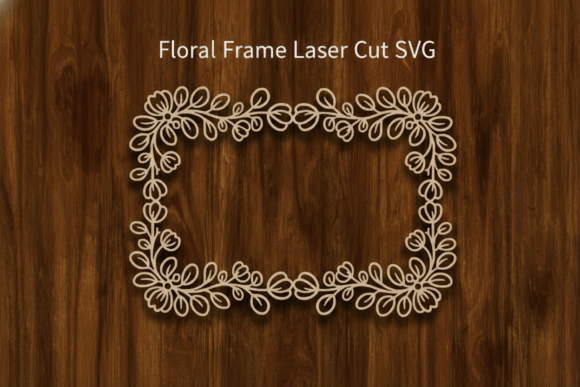Download Floral Frame Laser Cut SVG - Floral frame Collection