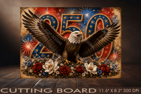 Download Patriotic 250 Eagle Cutting Board - Cutting Collection