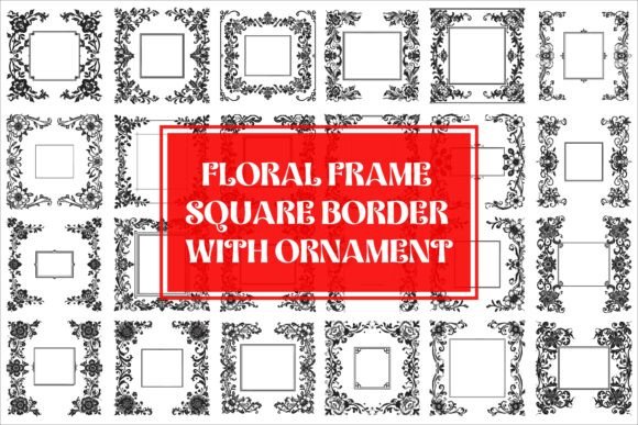 Download An Elegant Floral Frame Square Border - Floral frame Collection