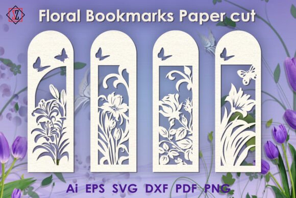Download Floral Bookmarks_2/Paper Cutting - Cutting Collection
