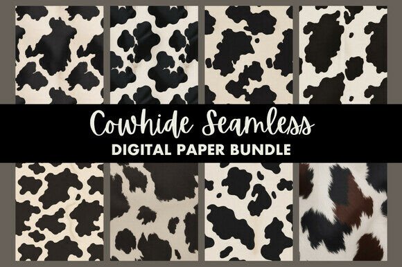 Download Cowhide Seamless Digital Paper Bundle - Cow Collection