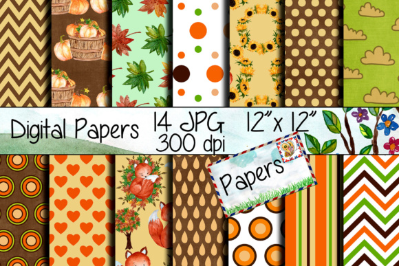 Download Autumn Digital Paper Pack - Premium Resources
