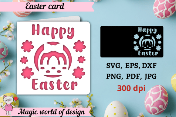 Download Happy Easter Card Svg, Paper Cutting Svg - Cutting Collection