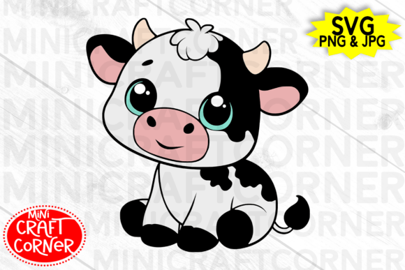 Download Cow Cut File / Baby Cow SVG / Animal SVG - Cow Collection
