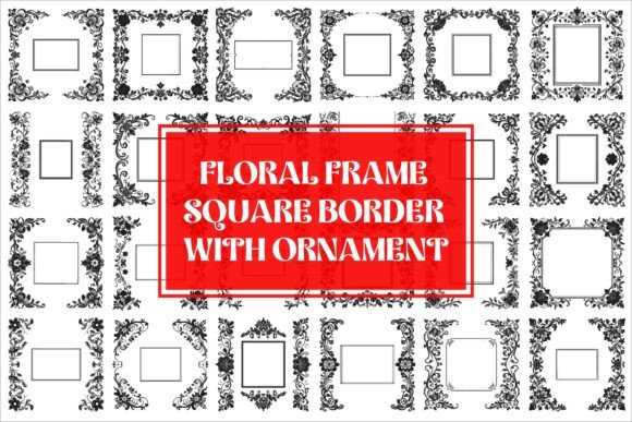 Download An Elegant Floral Frame Square Border - Floral frame Collection