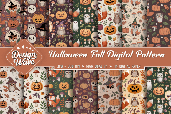 Download Halloween Fall Digital Paper Pack - Premium Resources