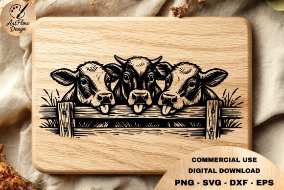 Download Funny Cows Fence SVG - Cow Collection