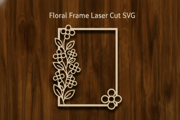 Download Floral Frame Laser Cut SVG - Floral frame Collection