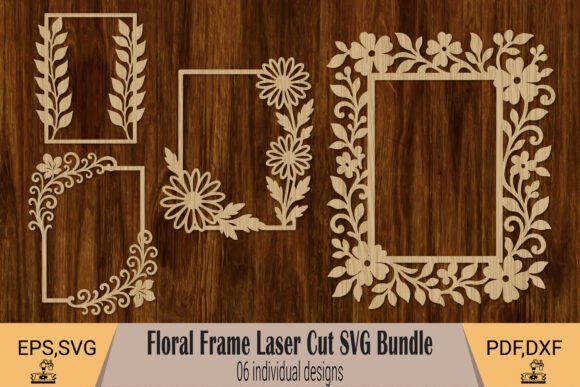 Download Floral Frame Laser Cut SVG Bundle - Floral frame Collection